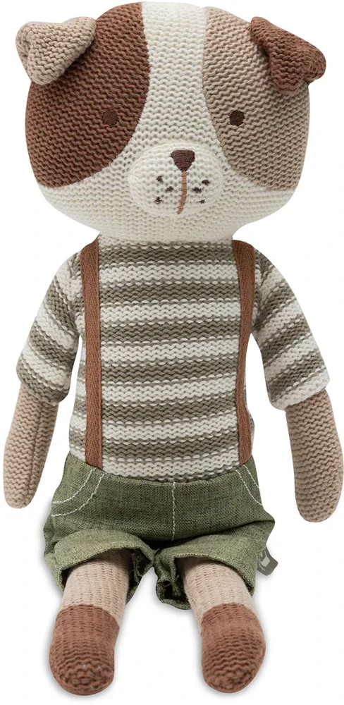 Кукла JOLLEIN Doll Mick детская, коричневая с зелёным, 1 шт 0m+