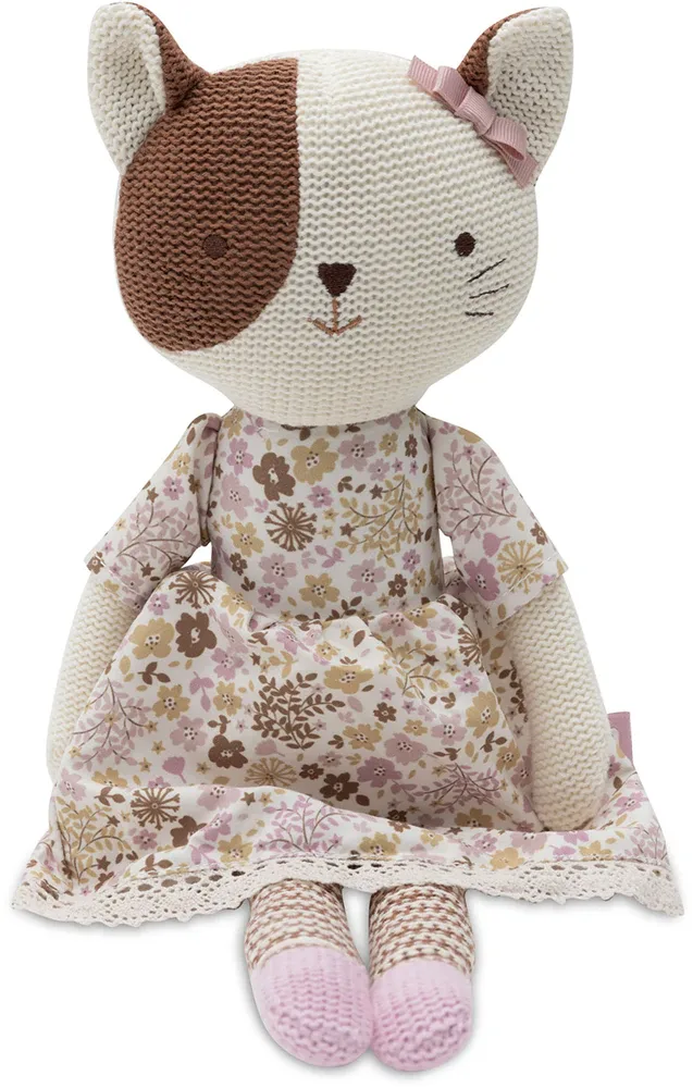 Кукла JOLLEIN Doll Jill детская, коричневая с розовым, 1 шт 0m+