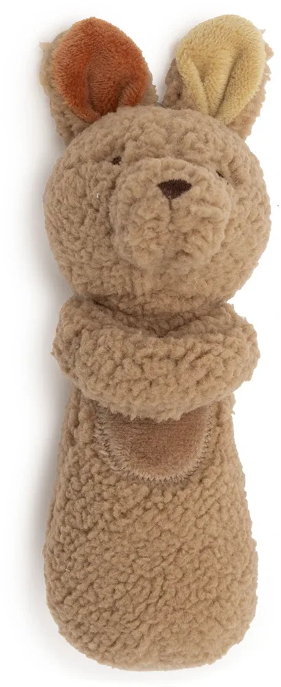 Погремушка JOLLEIN Kangaroots Rattle детская, коричневая, 1 шт 0m+