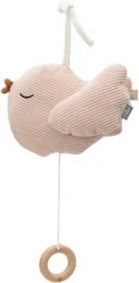 Игрушка подвесная JOLLEIN Lovely Birds Musical Hanger детская, розовая, 1 шт 0m+