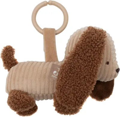 Игрушка подвесная JOLLEIN Diego Musical Hanger детская плюшевая, коричневая, 1 шт 0m+