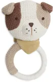Прорезыватель JOLLEIN Teething Ring детский силиконовый, коричневый с розовым, 1 шт — фото 1