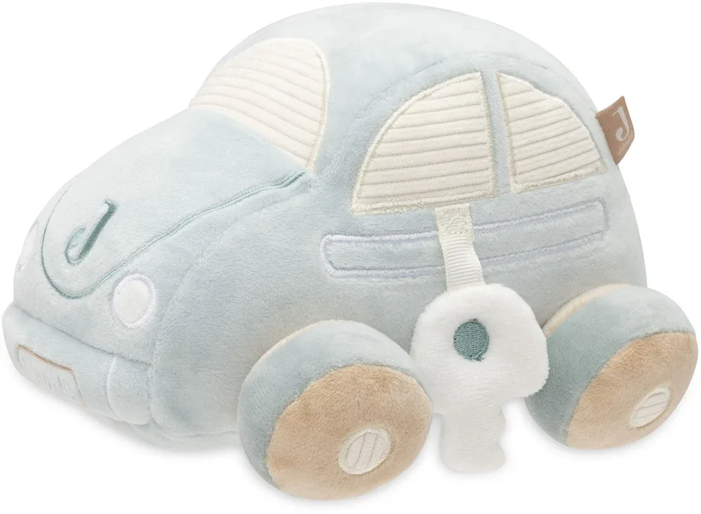 Игрушка развивающая JOLLEIN On The Go Activity Toy детская плюшевая, белая с синим, 1 шт 0m+
