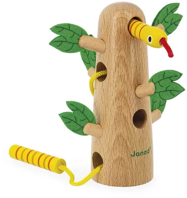 Игрушка-шнуровка Janod Tropik Tropical Lace-Up Tree деревянная, развивающая 18m+, 1 шт
