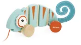 Игрушка-каталка Janod Tropik Pull-Along Chameleon деревянная, на верёвочке 12m+, 1 шт — фото 2