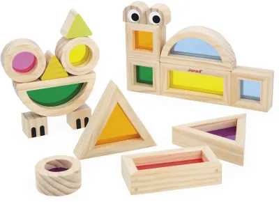 Кубики сенсорные Janod Sensory Game Translucent Blocks развивающие, 12 шт 12m+
