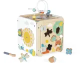 Куб развивающий Janod Pure Activity Cube деревянный, интерактивный 18m+, 1 шт — фото 1