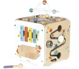 Куб развивающий Janod Pure Activity Cube деревянный, интерактивный 18m+, 1 шт — фото 3