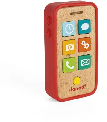 Телефон игрушечный Janod Sound Telephone деревянный, развивающий 18m+, 1 шт