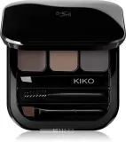 Палетка для бровей KIKO Milano Eyebrow Expert с воском и пудрой, коричневая, 2,4 г, оттенок 03 Brunette — фото 1