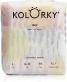 Подгузники детские одноразовые Kolorky Day Limited Fun дышащие, из растительных волокон, 19 шт rozmiar L 8-13 кг — фото 1