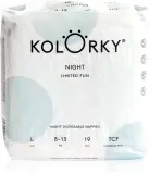 Подгузники детские одноразовые Kolorky Night Limited Fun ночные, из растительных волокон, 19 шт rozmiar L 8-13 кг — фото 1