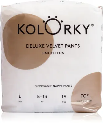 Трусики-подгузники детские Kolorky Deluxe Velvet Pants Limited Fun с индикатором влажности, дышащие, 19 шт rozmiar L rozmiar L 8-13 кг