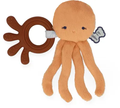 Прорезыватель для зубов Kaloo Petit Calme плюшевый, оранжевый, 1 шт Octopus