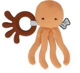 Прорезыватель для зубов Kaloo Petit Calme плюшевый, оранжевый, 1 шт Octopus — фото 1
