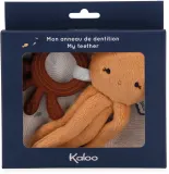 Прорезыватель для зубов Kaloo Petit Calme плюшевый, оранжевый, 1 шт Octopus — фото 4