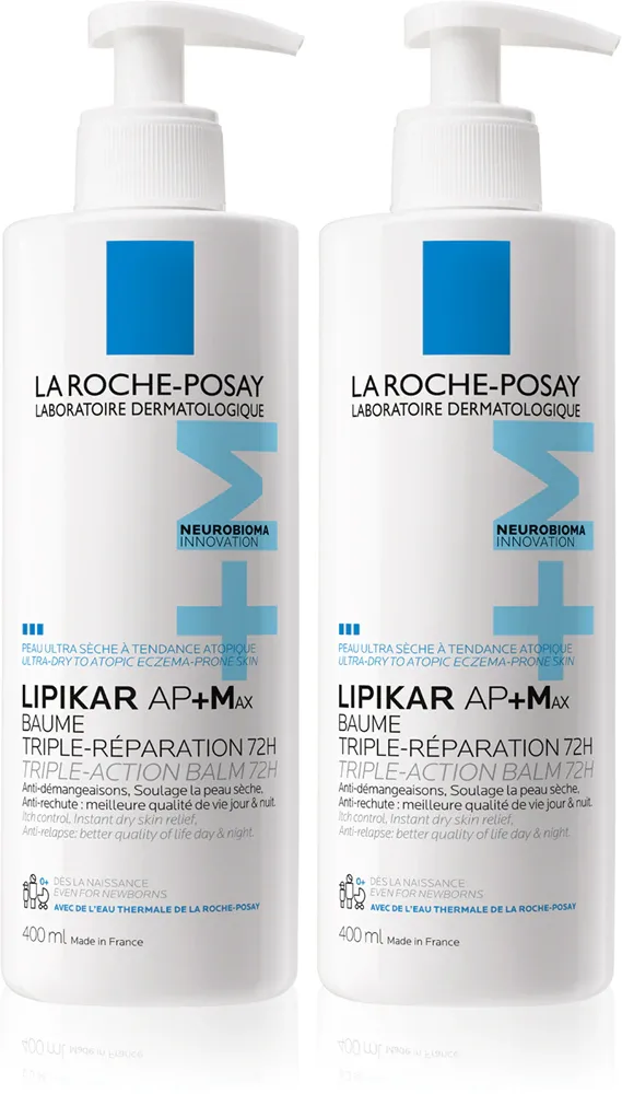 Набор бальзамов для тела La Roche-Posay Lipikar AP+Max для сухой и атопичной кожи, 2 шт