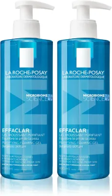 Набор гелей для умывания La Roche-Posay Effaclar для жирной и проблемной кожи, 2 x 400 мл