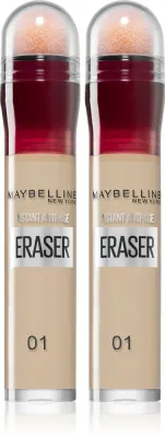 MAYBELLINE NEW YORK Instant Anti Age Eraser - Набор корректоров для лица Maybelline Instant Anti Age Eraser жидкие, высокое покрытие, 2 шт, 2 шт