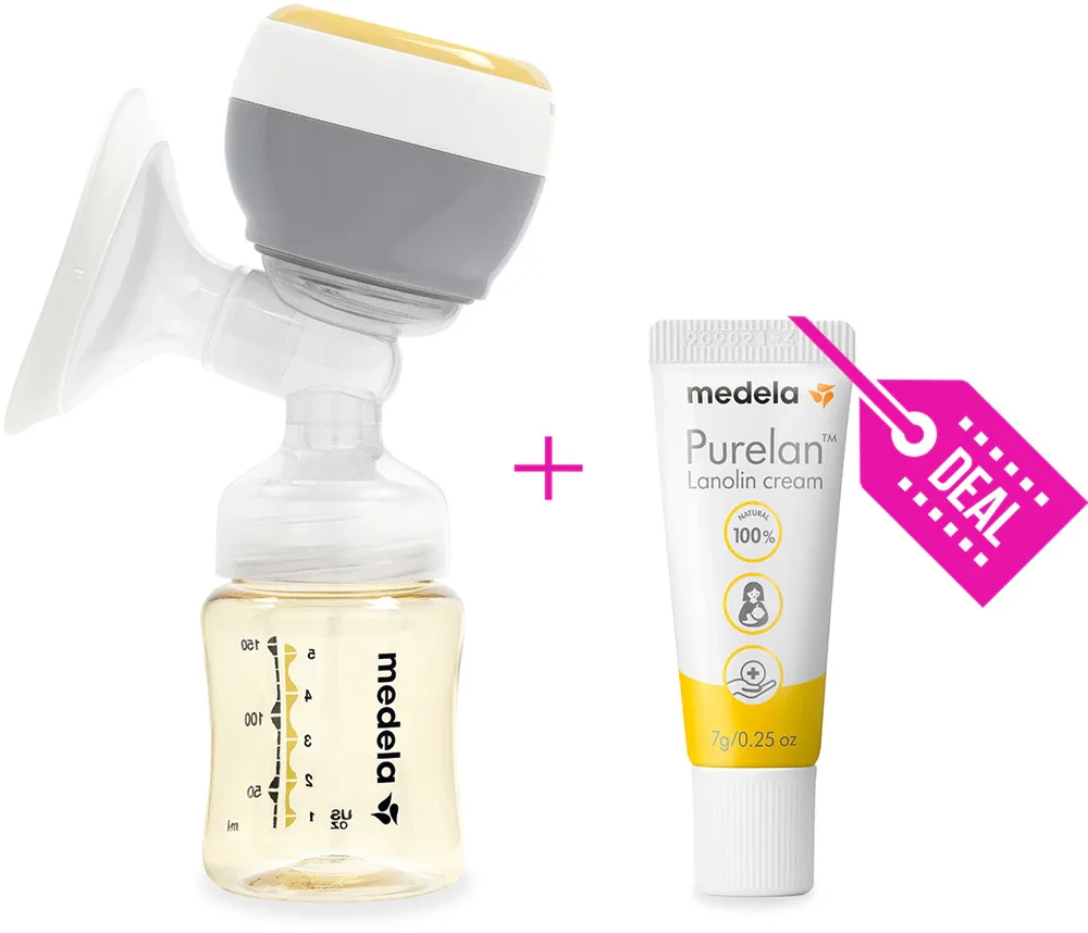 Молокоотсос Medela Easy + Purelan с ланолиновой мазью, 1 шт