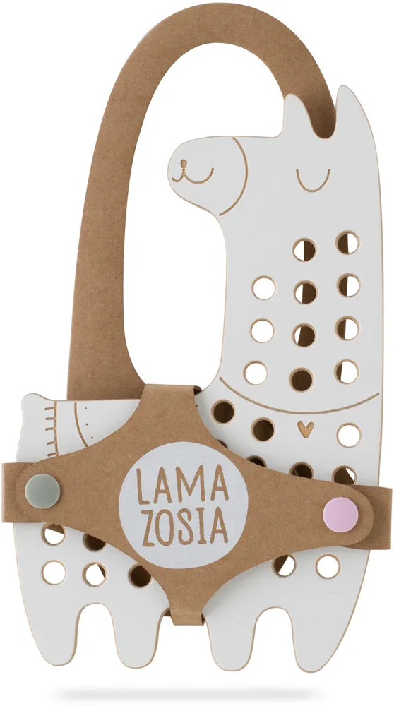 Деревянная шнуровка Milin Big Wooden Lacing Toy Lama Lily развивающая, складная, 1 шт 20,5 cm x 13 cm x 0,7 cm