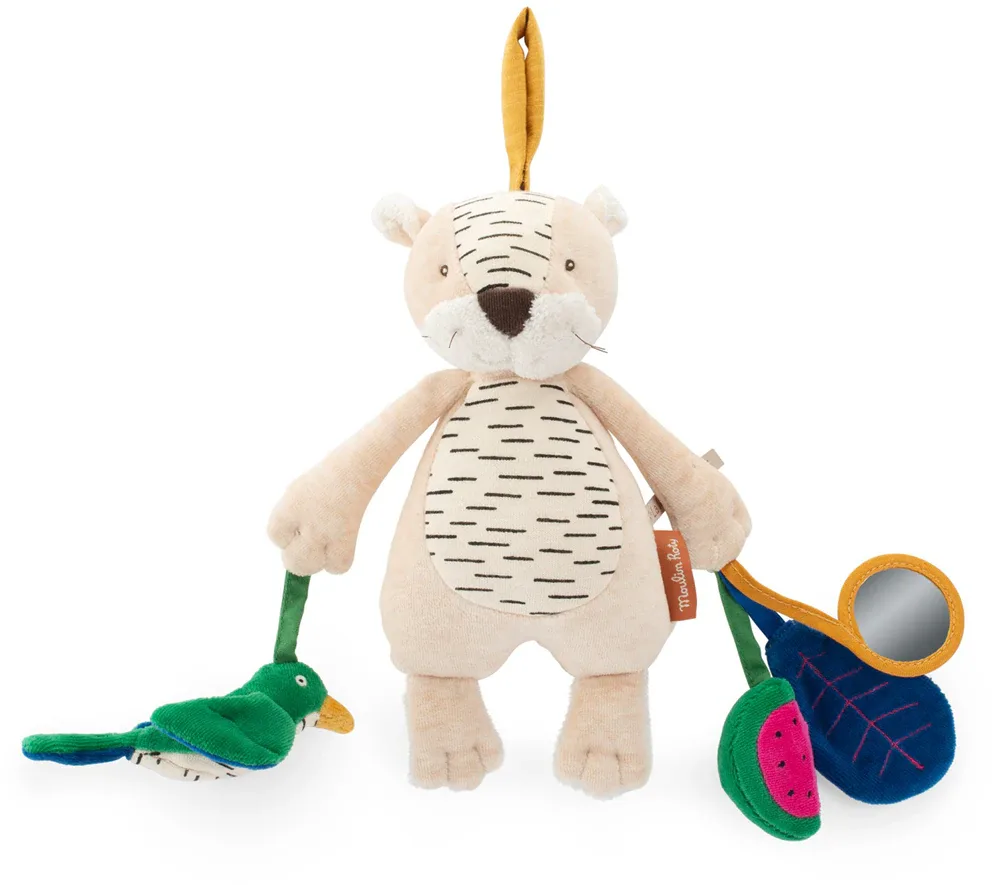 Подвесная игрушка MOULIN ROTY Baboo the Tiger с зеркальцем, для новорождённых, 1 шт 0m+