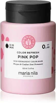 Тонирующая маска для волос Maria Nila Colour Refresh Mask, розовый оттенок, с аргановым маслом, 100 мл