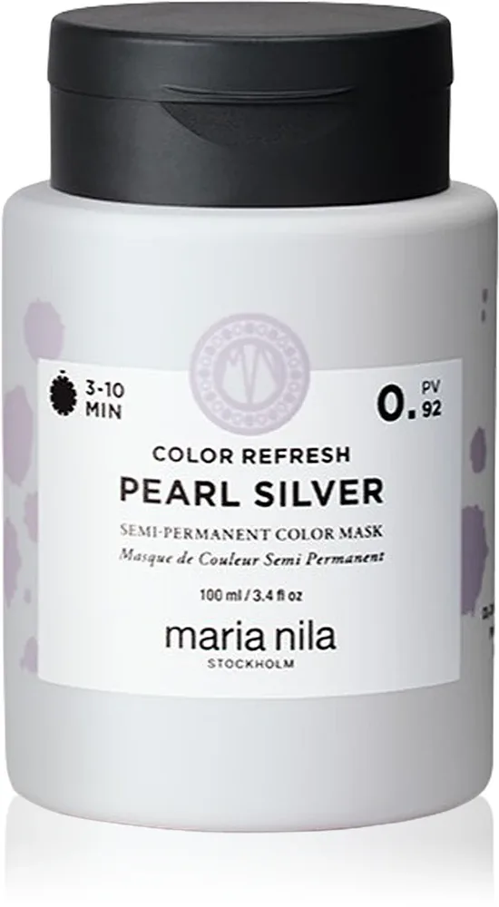 Тонирующая маска для волос Maria Nila Colour Refresh Mask, для блонда, серебристый оттенок, 100 мл, оттенок Pearl Silver 0.92