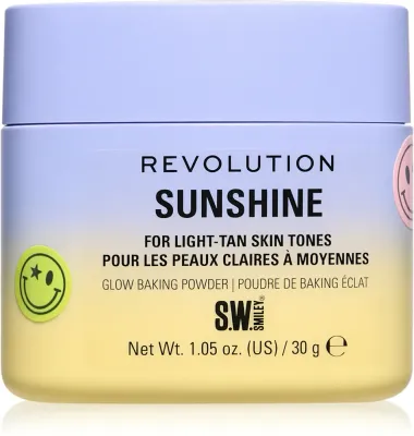 Пудра Revolution S.W.Smiley Sunshine рассыпчатая матирующая, оттенок светлый, 30 г