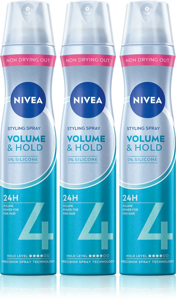 Лак для волос NIVEA Volume Care, для тонких волос, сильная фиксация, 3х250 мл