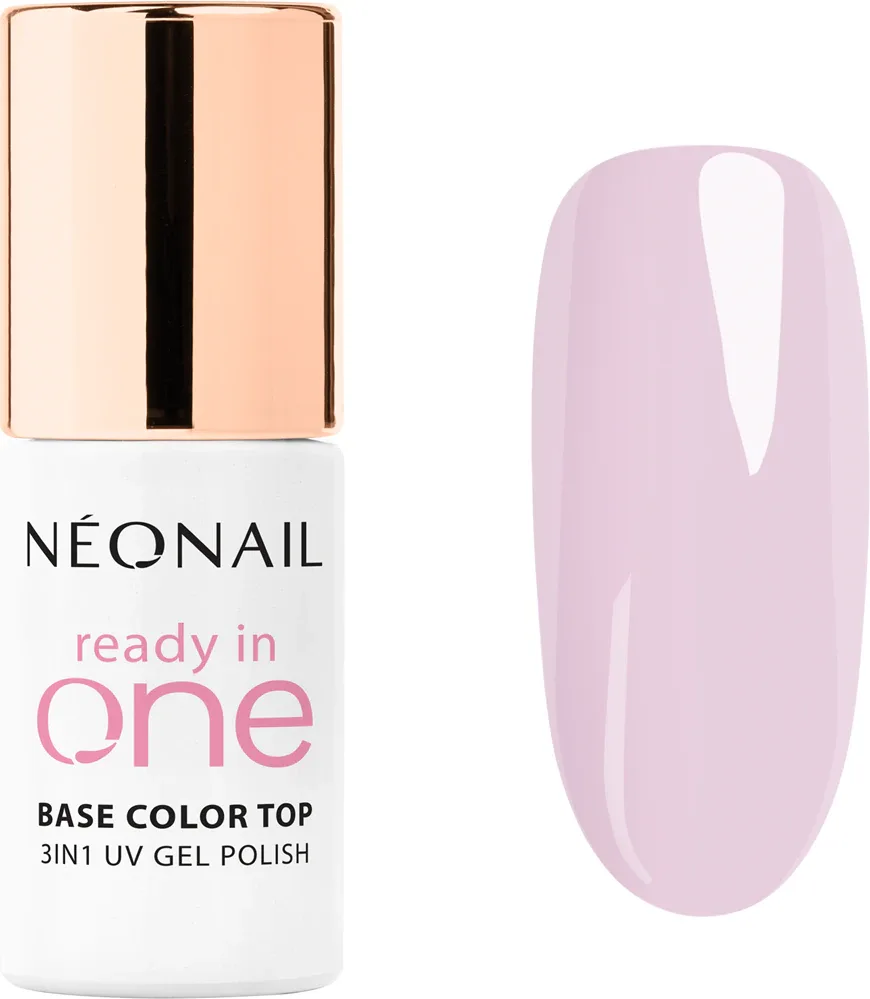 Гель-лак для ногтей NEONAIL Ready In One 3in1 бежевый, глянцевый, стойкий, для UV/LED, 7,2 мл, оттенок 09 One Pastel Lilac