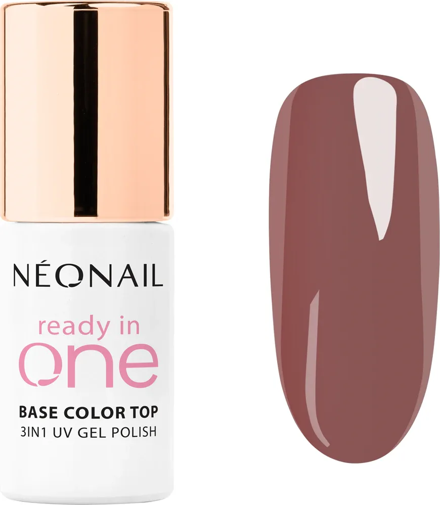 Гель-лак для ногтей NEONAIL Ready In One 3in1 бежевый, глянцевый, стойкий, для UV/LED, 7,2 мл, оттенок 07 One Mocha Brown