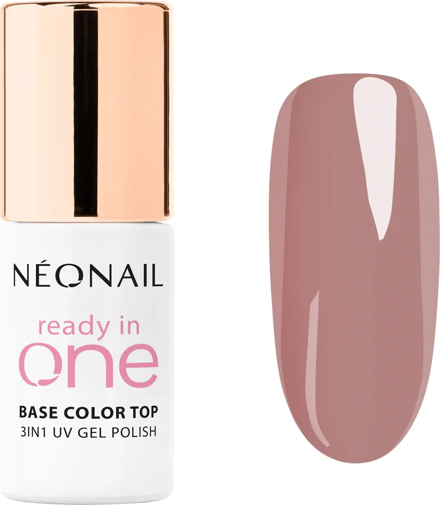 Гель-лак для ногтей NEONAIL Ready In One 3in1 бежевый, глянцевый, стойкий, для UV/LED, 7,2 мл, оттенок 06 One Dusty Rose
