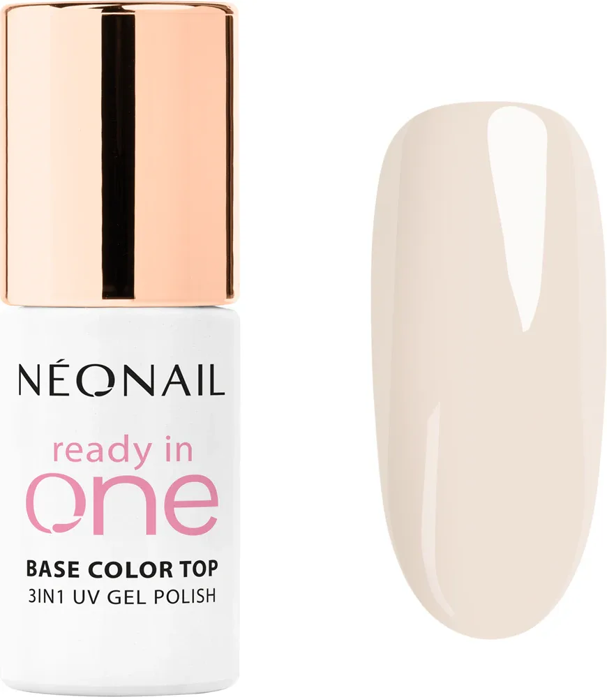 Гель-лак для ногтей NEONAIL Ready In One 3in1 бежевый, глянцевый, стойкий, для UV/LED, 7,2 мл, оттенок 02 One Coconut Milk