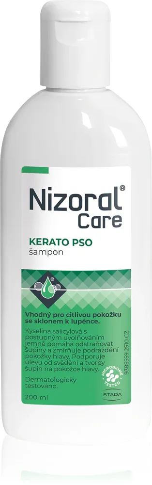 Шампунь для кожи головы Nizoral Care Kerato PSO с салициловой кислотой и ниацинамидом, против перхоти, 200 мл