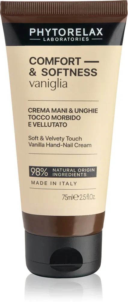 Крем для рук Phytorelax Laboratories Comfort Softness Vanilla увлажняющий, быстро впитывающийся, 75 мл