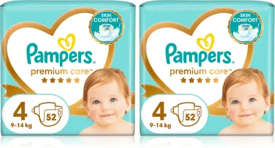 Подгузники Pampers Premium Care Size 4 комплект, 2×52 шт