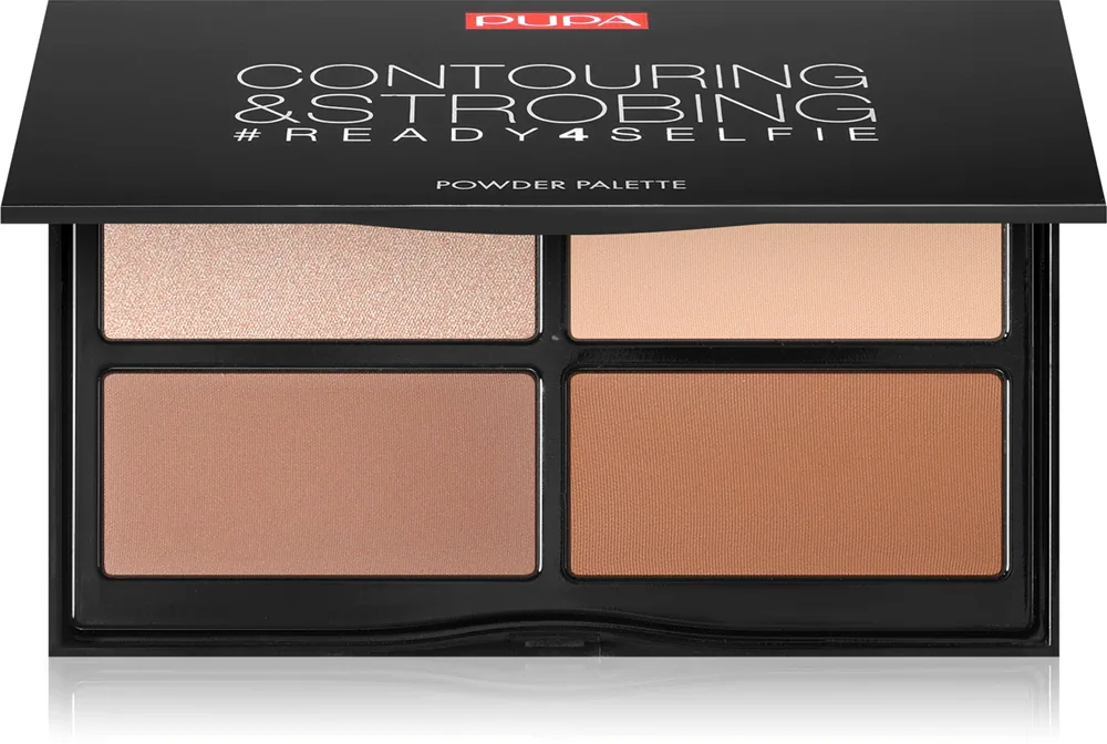 Бронзер PUPA Milano Ready4Selfie Contouring Strobing для контуринга, 175 г, оттенок 003 Dark Skin