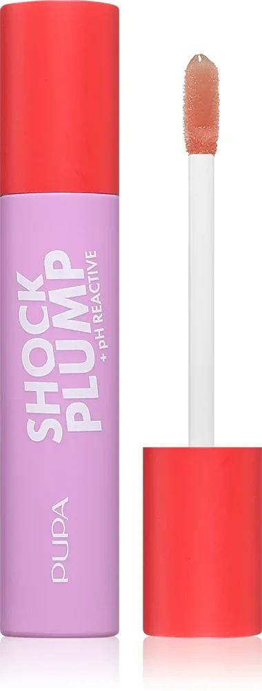 Блеск для губ PUPA Milano Shock Plump Lip Gloss с эффектом увеличения объёма, высокий блеск, 5 мл, оттенок 003 Scandal Nude