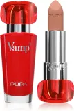 Помада PUPA Milano Vamp! Luminous Lipstick сатиновая, с эффектом увеличения губ, 3,5 г, оттенок 105 Light Chestnut — фото 1