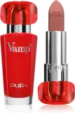 Помада PUPA Milano Vamp! Luminous Lipstick сатиновая, с эффектом увеличения губ, 3,5 г, оттенок 102 Rose Nude — фото 1