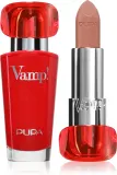 Помада PUPA Milano Vamp! Luminous Lipstick сатиновая, с эффектом увеличения губ, 3,5 г, оттенок 101 Warm Nude — фото 1