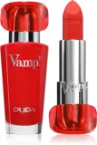 Помада PUPA Milano Vamp! Luminous Lipstick сатиновая, с эффектом увеличения губ, 3,5 г, оттенок 304 Red Flame — фото 1