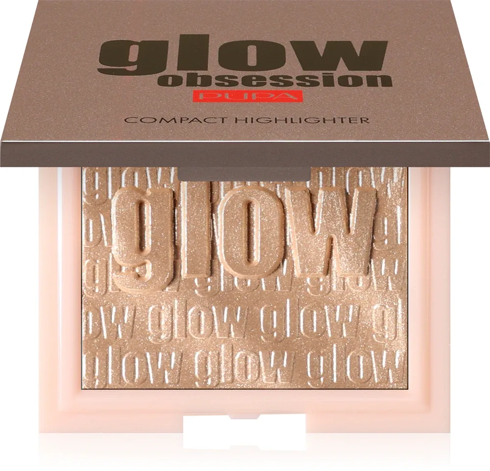 Хайлайтер PUPA Milano Glow Obsession сияющий, для скул и лица, 6 г, оттенок 100 - Light Gold