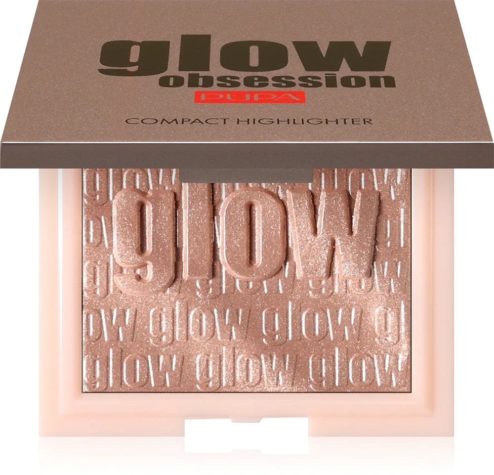Хайлайтер PUPA Milano Glow Obsession сияющий, для скул и лица, 6 г, оттенок 002 - Rose Gold