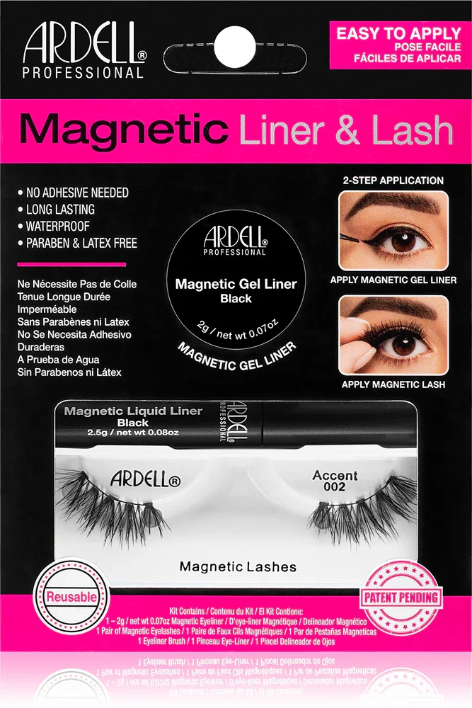 Набор для макияжа глаз Ardell Magnetic Liner Lash магнитный, чёрный, 1 пара typ 002