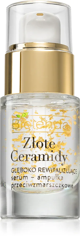 Сыворотка для лица Bielenda Golden Ceramides восстанавливающая, с золотом и пептидами, 15 мл