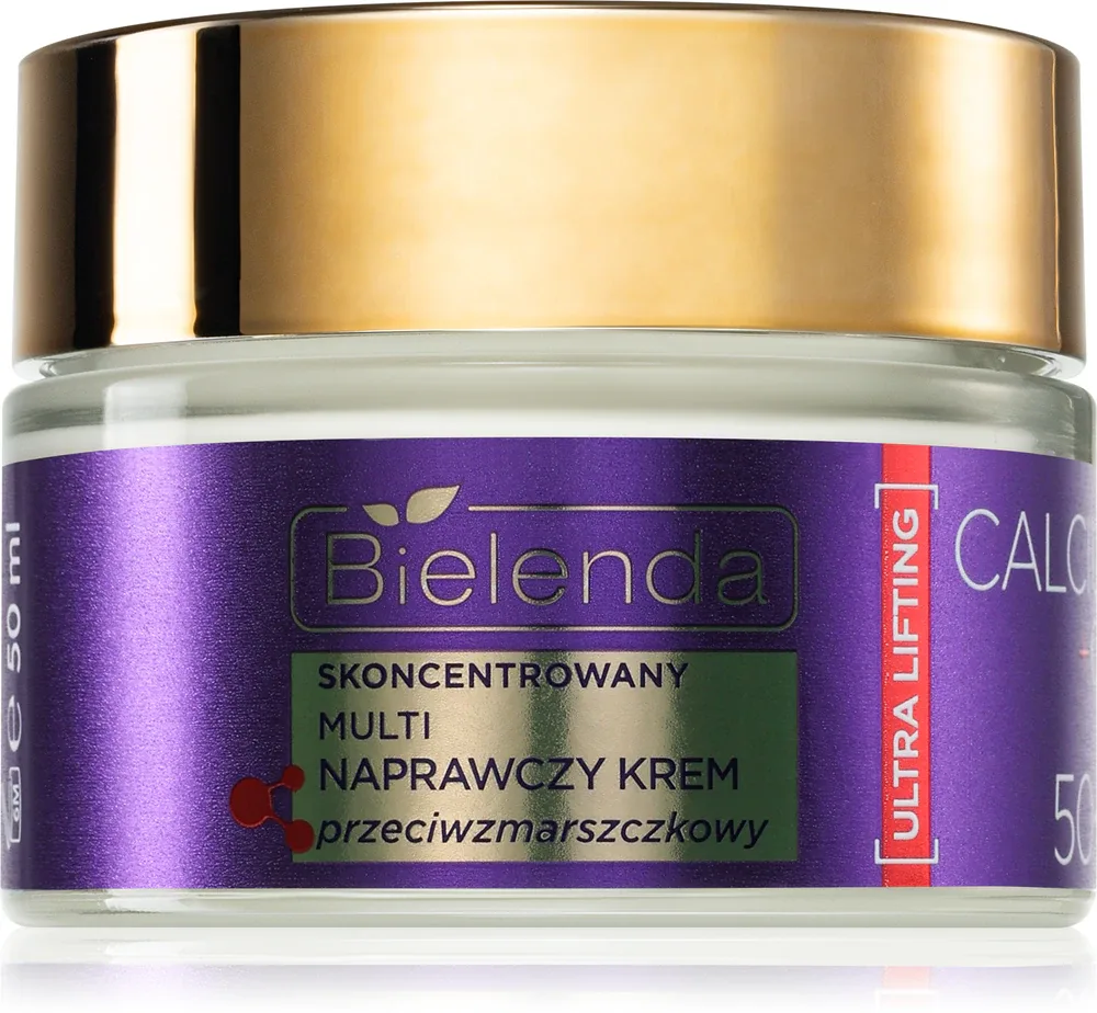 Крем для лица дневной Bielenda Calcium + Q10 Concentrated multi-repair anti-wrinkle cream for the day 50+ против морщин, для зрелой кожи, 50 мл