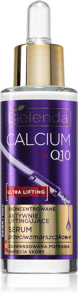 Сыворотка для лица Bielenda Calcium + Q10 Concentrated actively lifting anti-wrinkle serum day/night с эффектом лифтинга, против морщин, 30 мл
