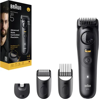 Триммер для бороды Braun Series 5 BT5520 с 4 насадками, водонепроницаемый, 1 шт